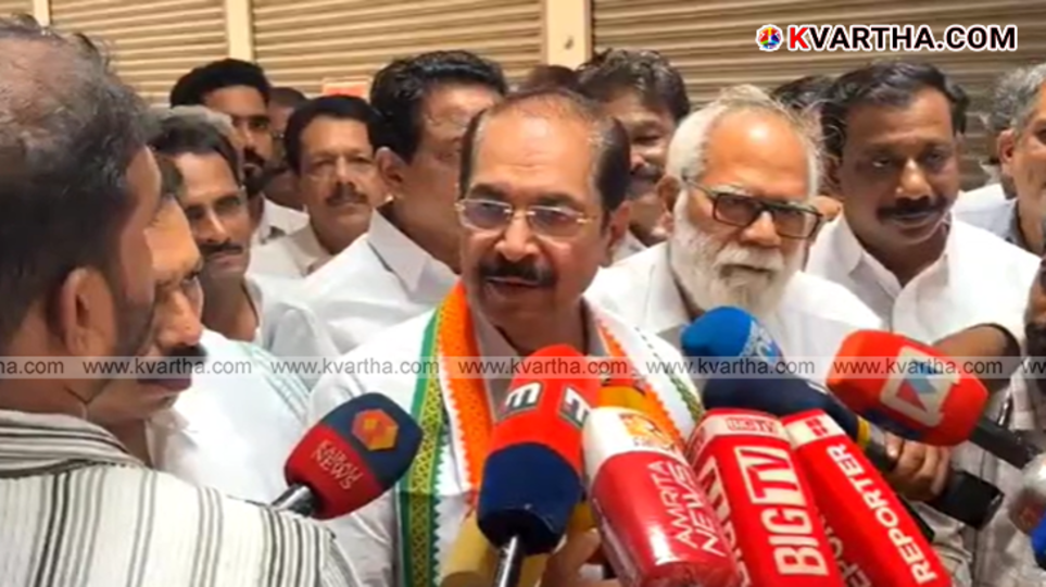 Sunny Joseph MLA submitting nomination papers at Iritty Taluk office for the 2026 elections.