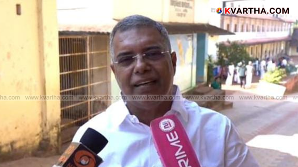 AP Abdullakutty speaking to media after voting