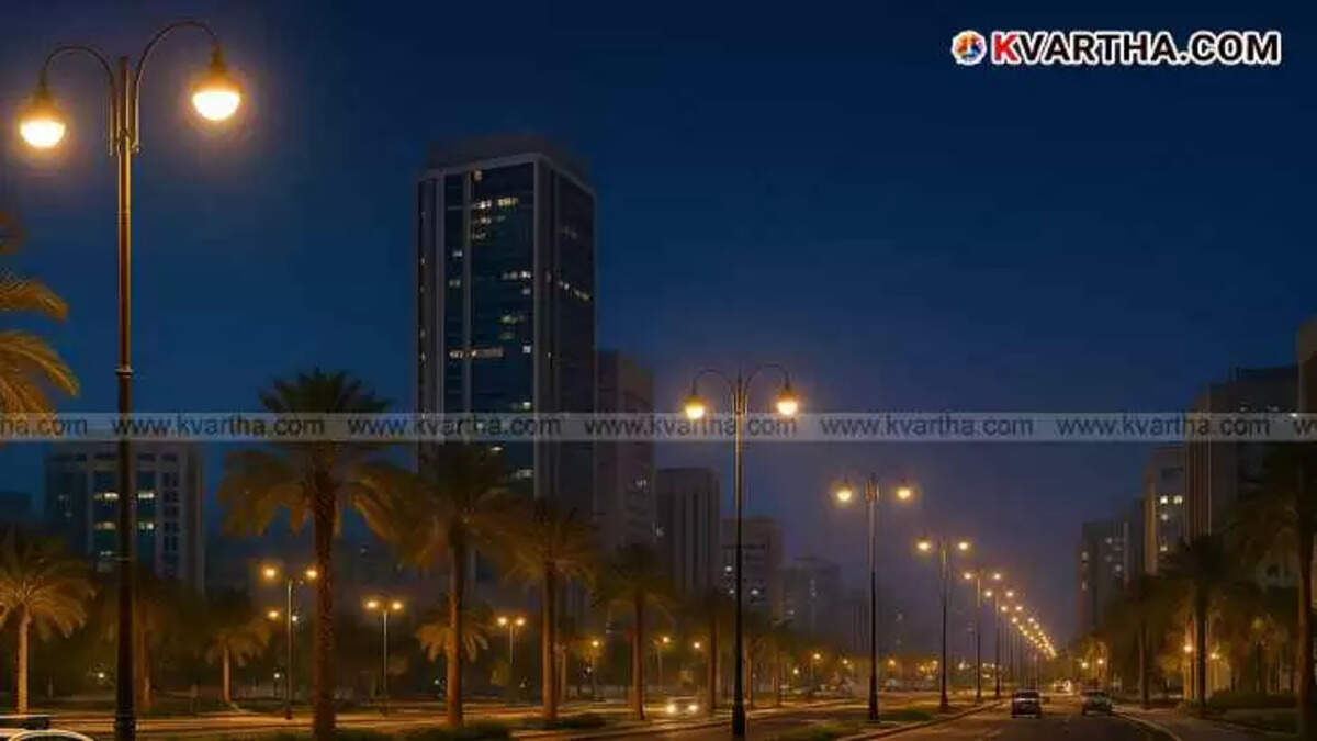 Oman night cityscape highlighting the country's high safety ranking.