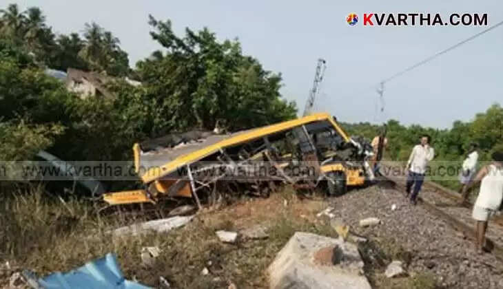 Tragic Train-School Van Collision in Tamil Nadu's Cuddalore Kills Four Students, Injuring Many