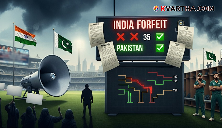 Indian and Pakistani cricket team players during a match.