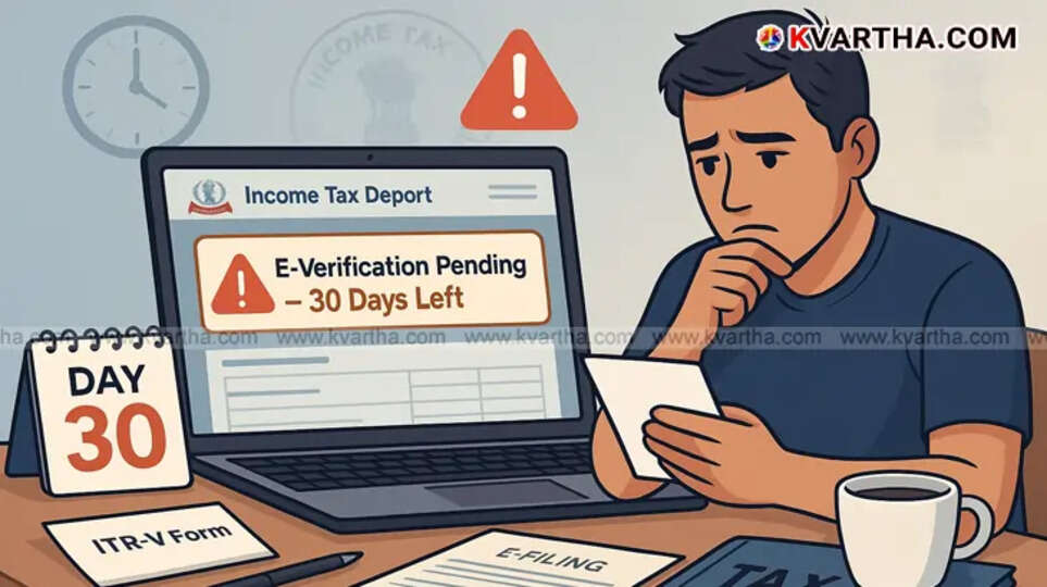 A person e-verifying income tax return on a laptop.