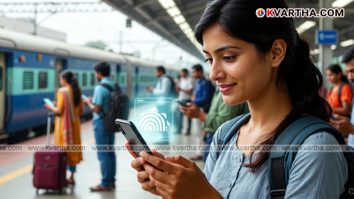 IRCTC train ticket booking interface and Indian railway train.