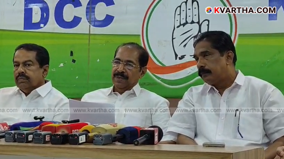 KPCC President Sunny Joseph addressing media in Kannur.