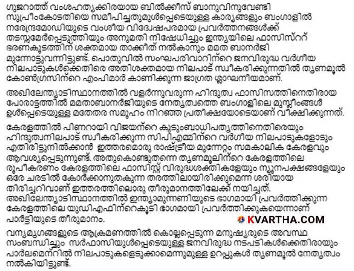 PV Anvar, Trinamool Congress, Kerala