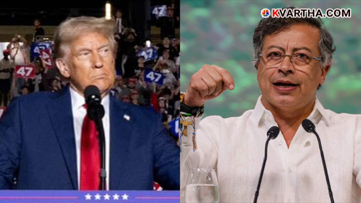  Colombian President Gustavo Petro giving a speech