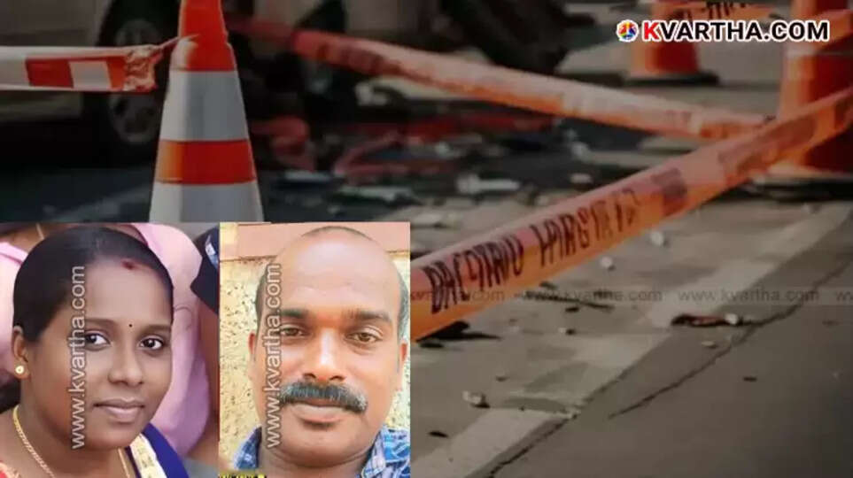 Damaged car from the Kilimanoor accident scene.