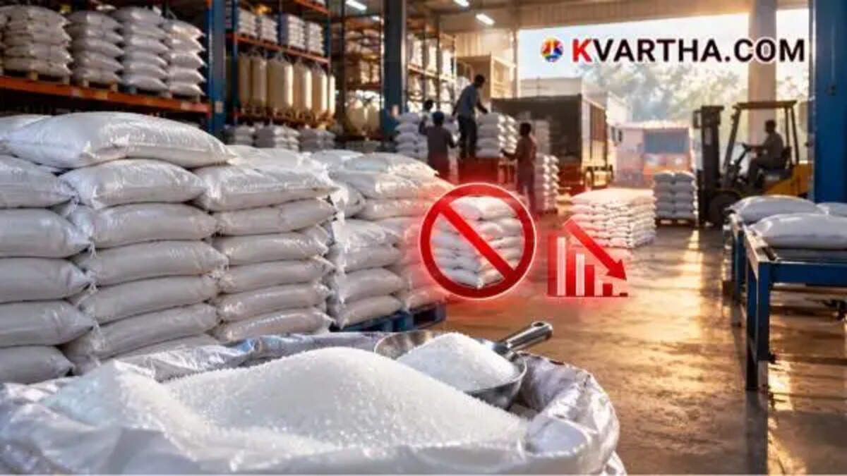 Representational image reflecting central government reducing sugar stock limits for dealers