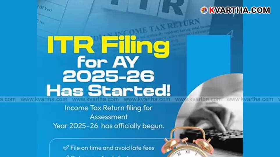  Man checking documents related to income tax filing in India.