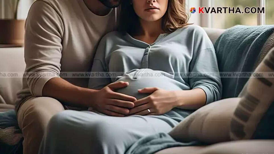 An expectant father experiencing pregnancy-like symptoms.