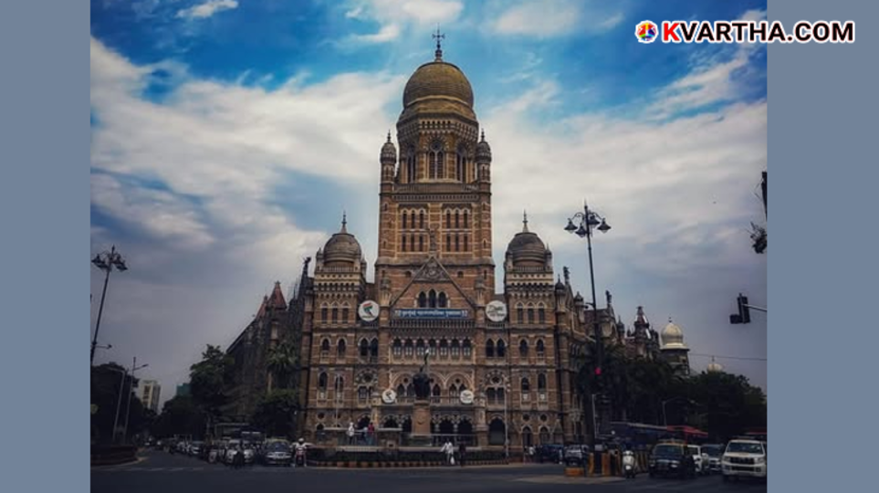 BJP workers celebrating victory in Mumbai BMC elections with flags and colors.