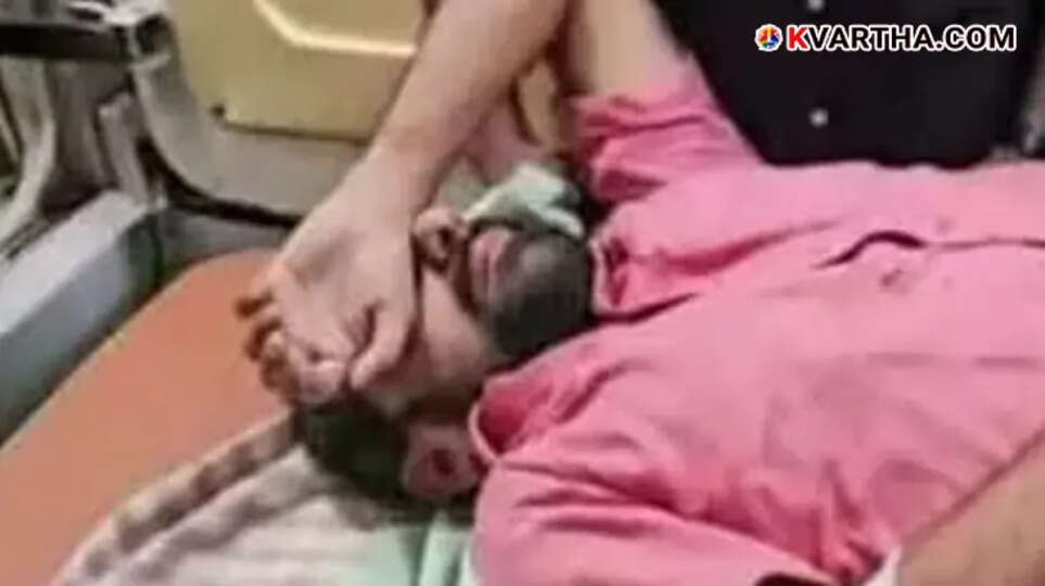  Image of YouTuber Shajan Skaria after he was attacked in Thodupuzha, Kerala.