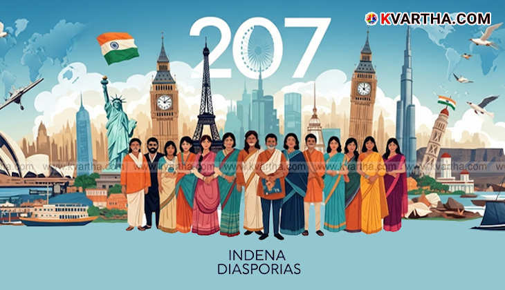 Indian community celebrating cultural event abroad.