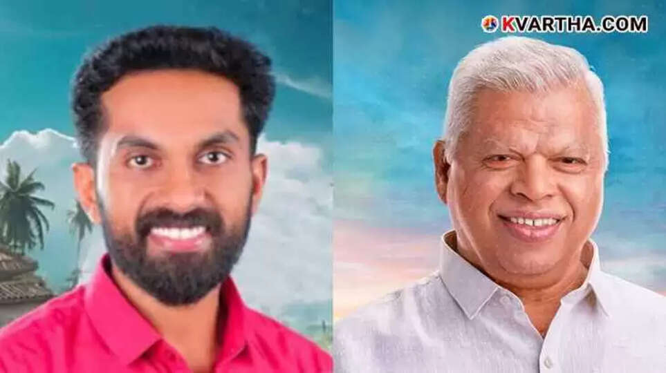 Photo of C Vaisakh and MV Jayarajan.