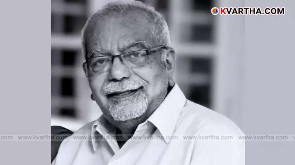 Portrait of renowned Malayalam film director K.G. George. 