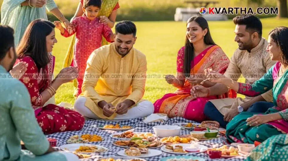 Family enjoying picnic in a scenic park, celebrating International Picnic Day.