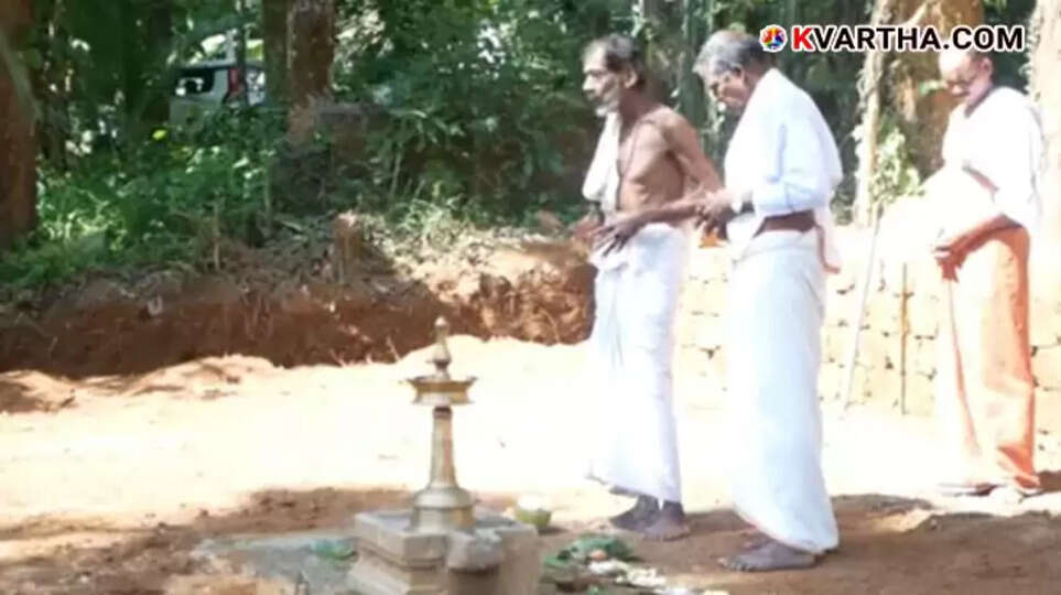  'Daivathe Kanal' ceremony at Kotiyoor Temple as part of Vaisakha Mahotsavam preparations.