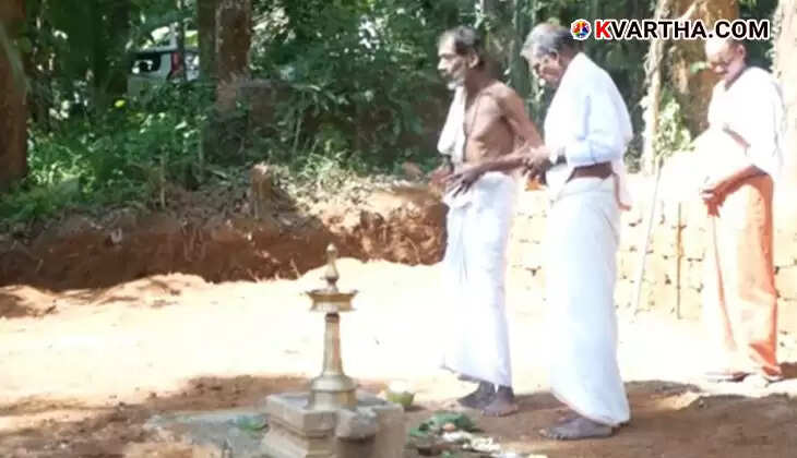 'Daivathe Kanal' ceremony at Kotiyoor Temple as part of Vaisakha Mahotsavam preparations.