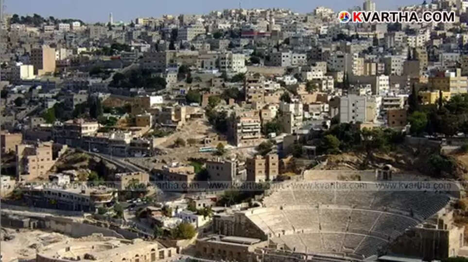 Panoramic view of Amman, the capital city of Jordan, with its distinctive architecture.