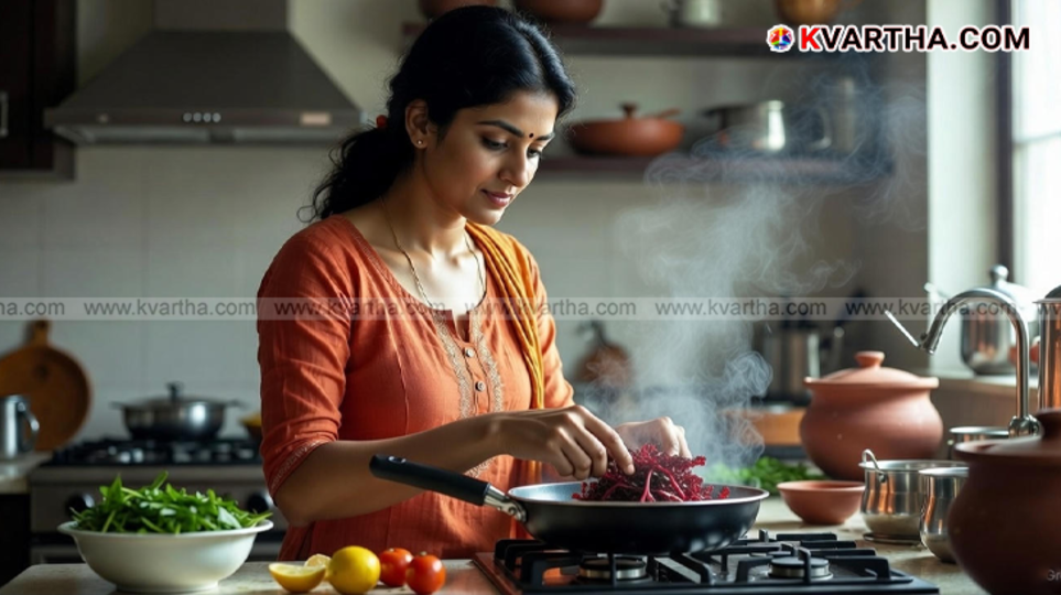 Fresh spinach being cooked in a pan without draining water