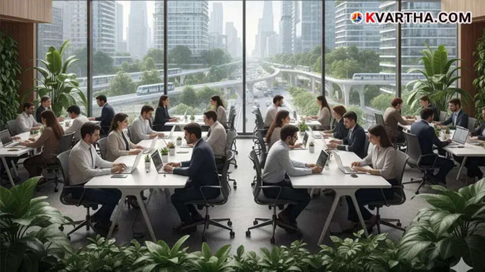 Workers and professionals engaged in their work