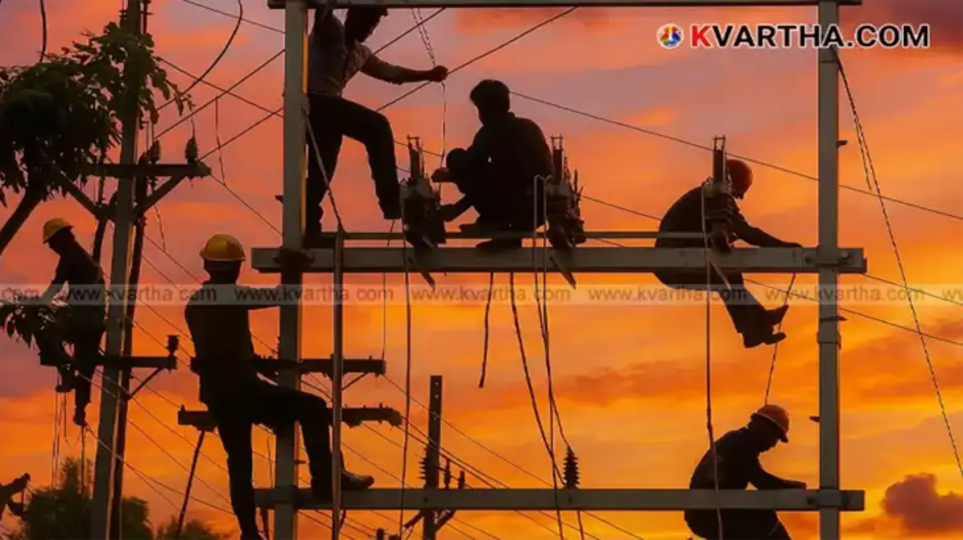 Electricity meters and power grid representation in Kerala.