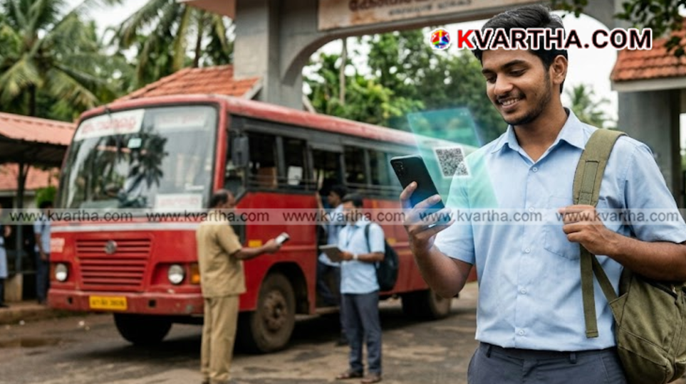  Conceptual image showing a digital student bus concession card on a smartphone.