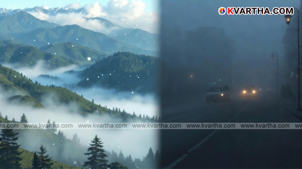 Snow covered mountains in Darjeeling West Bengal