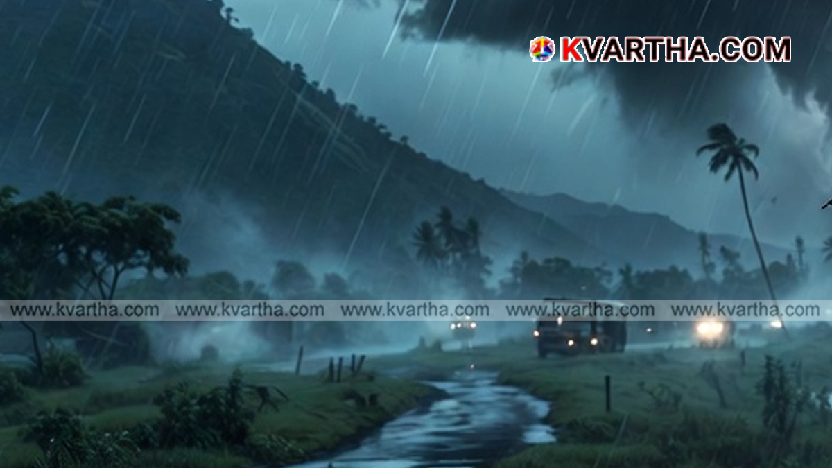 Heavy rainfall in Kerala.