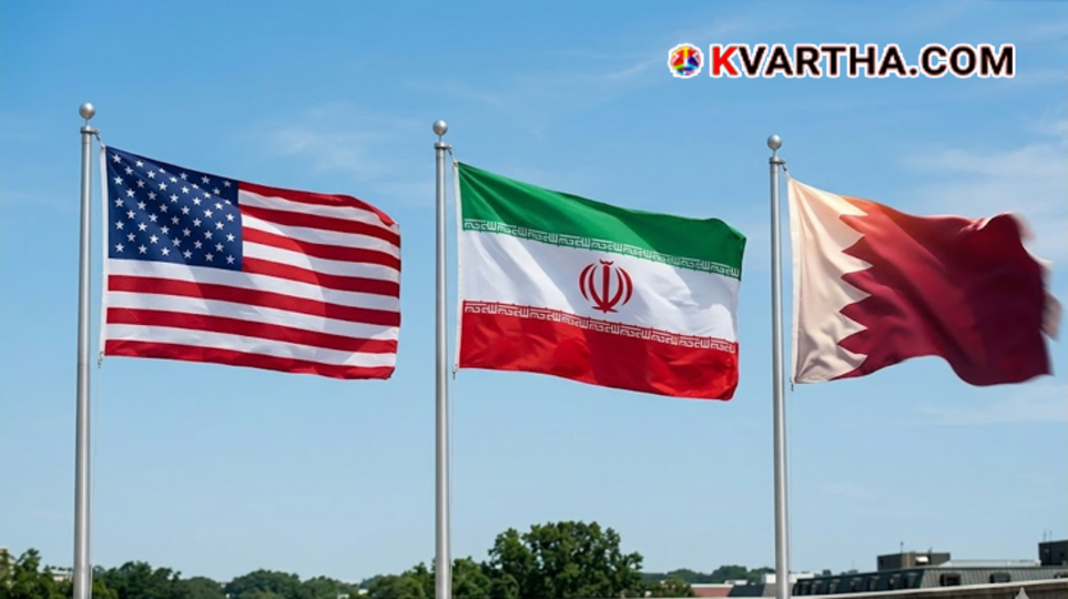 The Iranian delegation arriving in Doha for the high-level peace negotiations with US intermediaries.