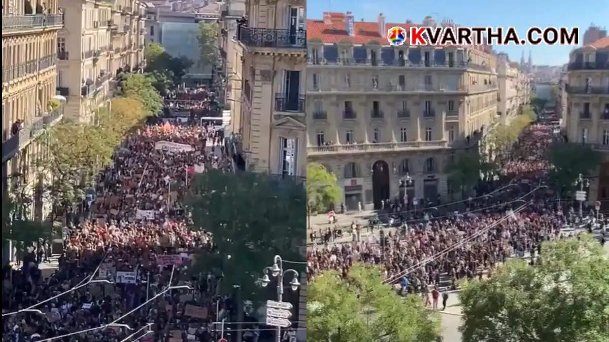  Image reflecting massive student protests and police action in France