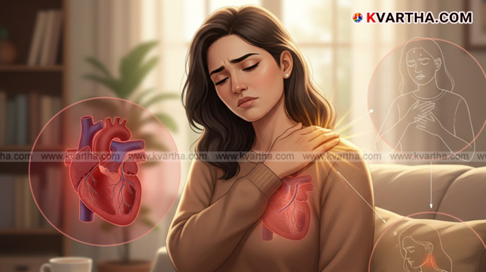 Woman showing chronic fatigue as a sign of heart problem