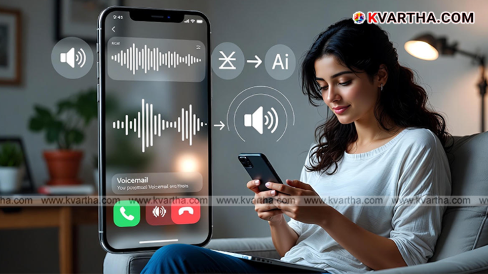 Truecaller mobile application showing voicemail feature