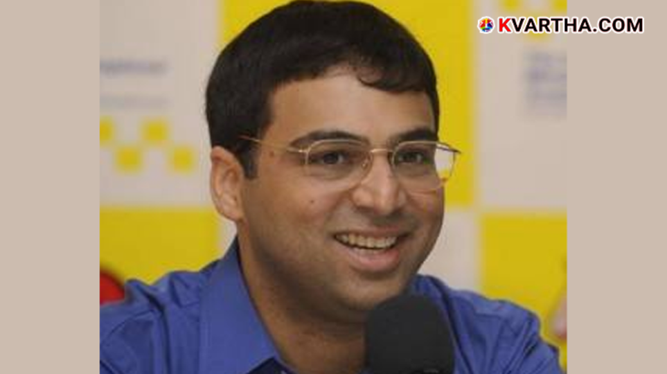 A portrait of Indian chess Grandmaster Viswanathan Anand.
