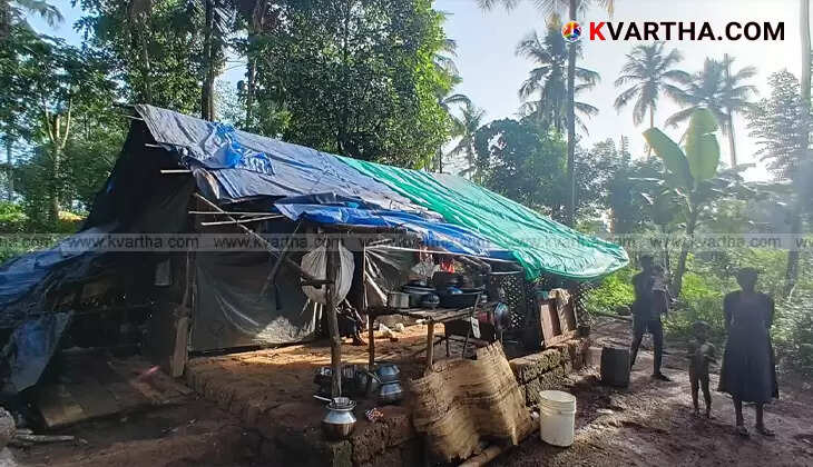  A damaged hut in Aralam Farm rehabilitation zone after an elephant attack.