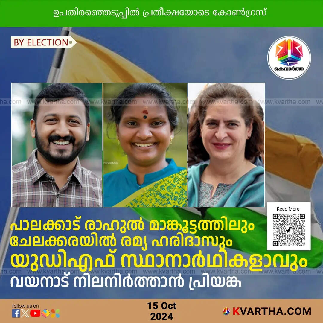 Youth Congress Chief, Former MP to Contest Kerala Bypolls