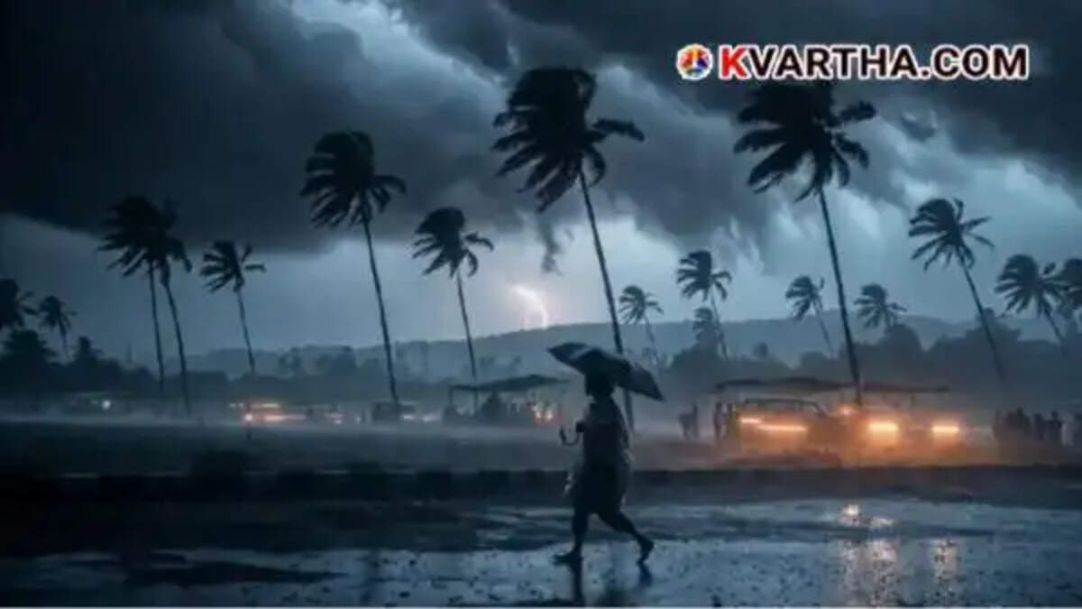 Representational image reflecting heavy rain and weather warning in Kerala