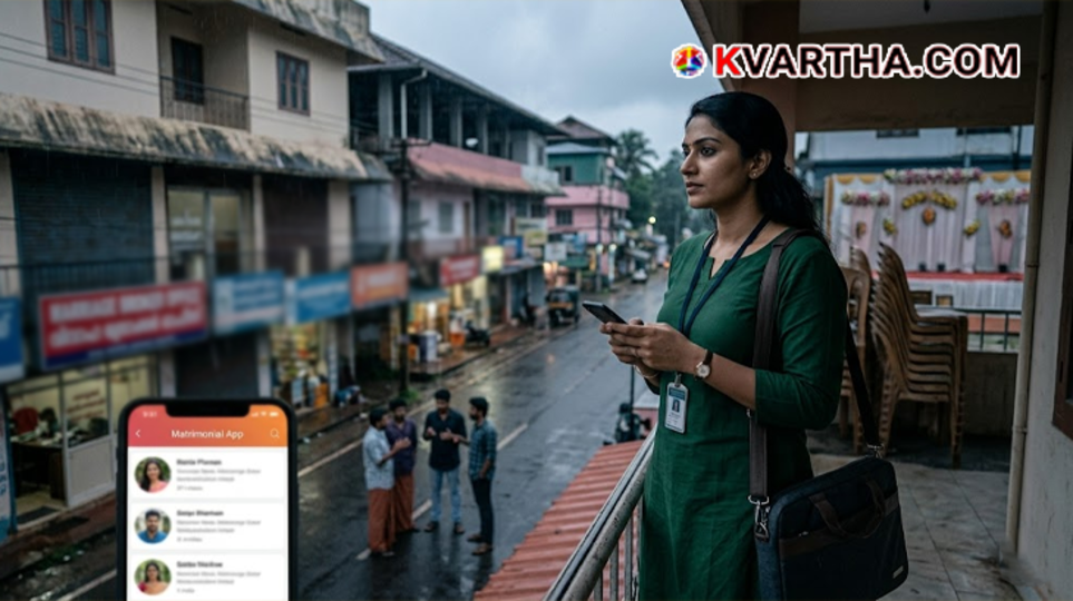 A conceptual representation of the changing social trends in Kerala's marriage market.