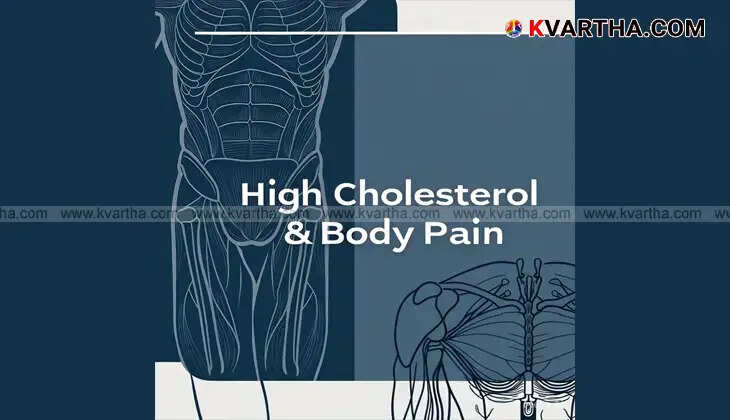 Illustration depicting body parts affected by high cholesterol.