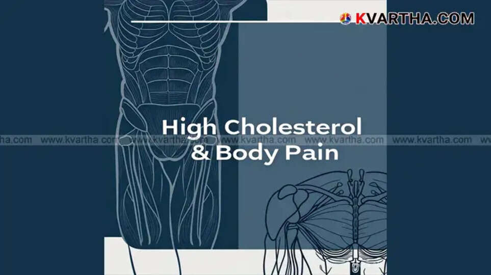 Illustration depicting body parts affected by high cholesterol.