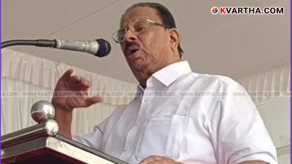 K. Sudhakaran MP addressing a press conference.